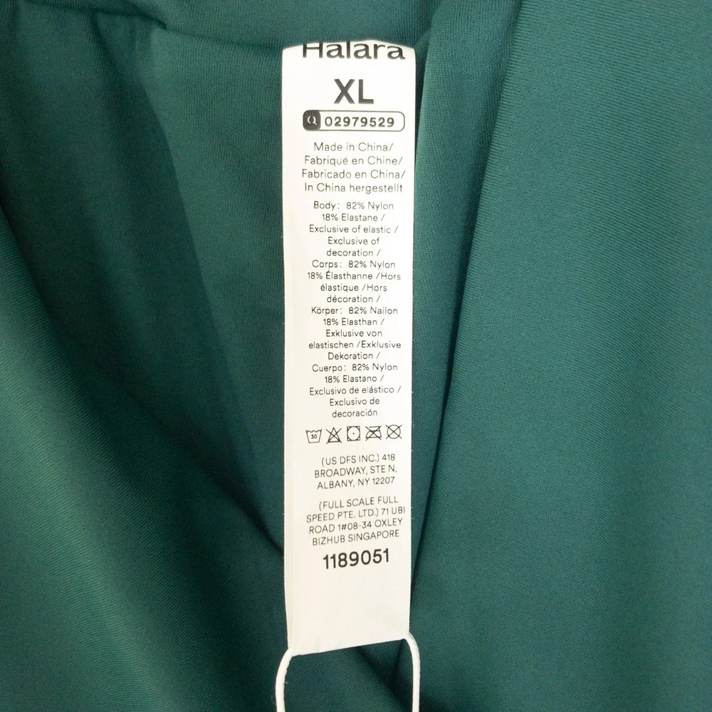 Halara SoftlyZero Airy Shorts Womens XL Green High Waisted Pockets Athletic New